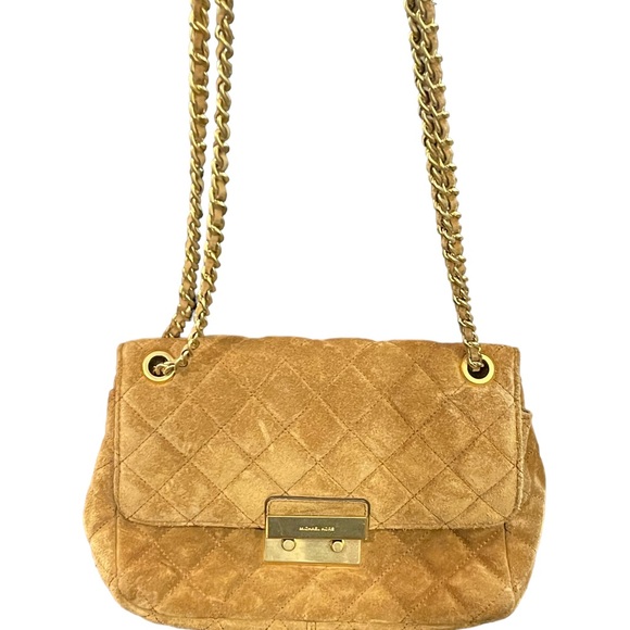 Vintage Camel brown Suede Michael Kors shoulder bag - Picture 1 of 10